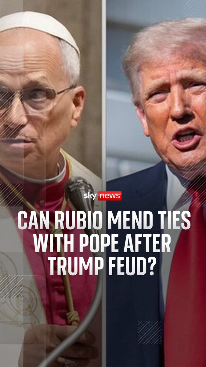 Can Marco Rubio mend ties with Pope Leo after his feud with Donald Trump over the Iran war? Sky's Alistair Bunkall has the latest Live updates: