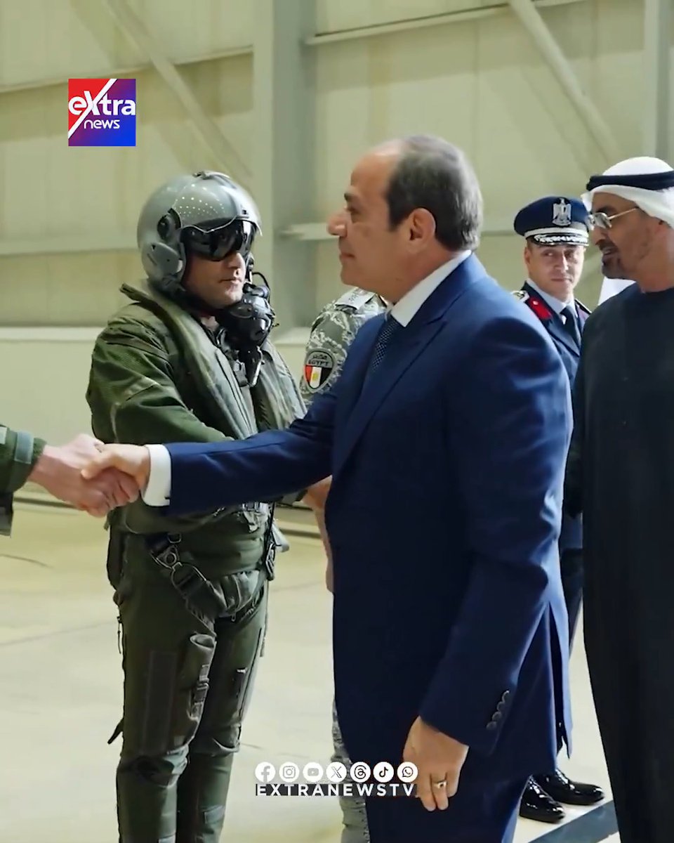 الرئيس السيسي يتفقد القوات المصرية في الإمارات خلال زيارة أخوية #eXtranews