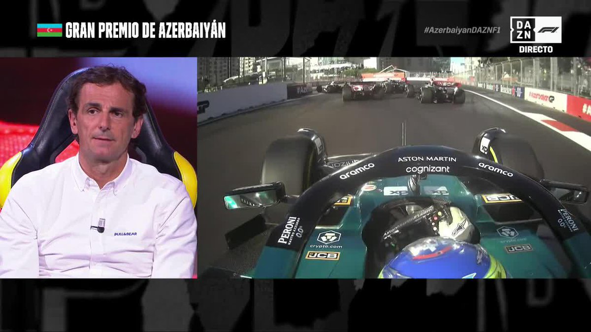 Esta fue la acción entre Sainz y Fernando en la sprint de Bakú 2023 de la que habla Lobato 🗣️Fernando dijo en el corralito tras el incidente: "Carlos me llevó contra el muro, lo cual ha sido un poco... sorprendente"