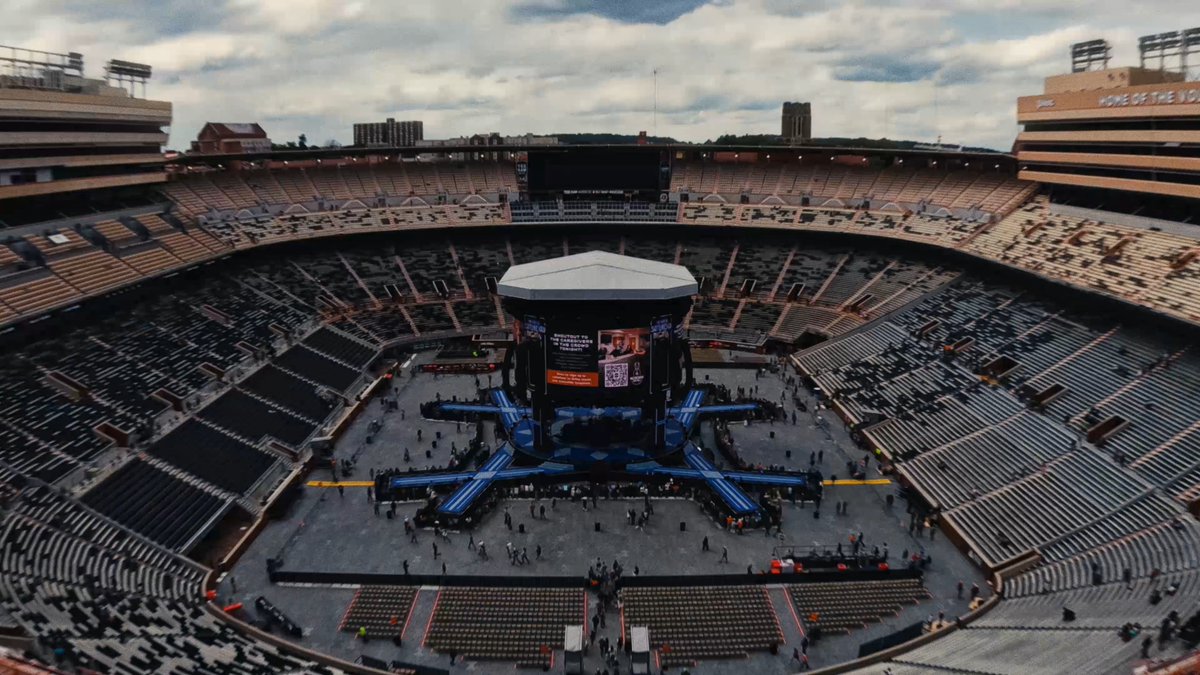 The largest concert attendance in Neyland Stadium history! Luke Combs 🎤' "My Kinda Saturday Night Tour" on Saturday, May 2 drew a record-breaking crowd of 92,045 to Neyland Stadium