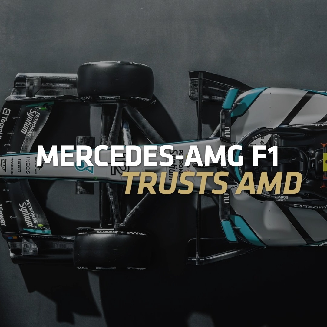 The Mercedes-AMG PETRONAS F1 Team team relies on AMD to advance data analysis, simulations, and engineering decisions that shape every race. From split-second strategy to long-term performance gains, AMD helps keep Mercedes-AMG F1 ahead of the competition. See how the most trusted companies trust AMD: