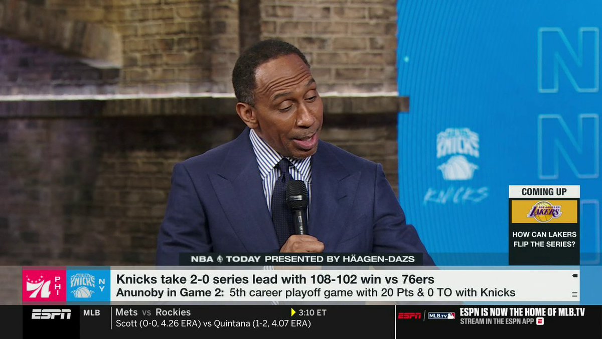 "Not again!" As soon as the NBA Today crew talk about the Knicks, Stephen A Smith appears ๐