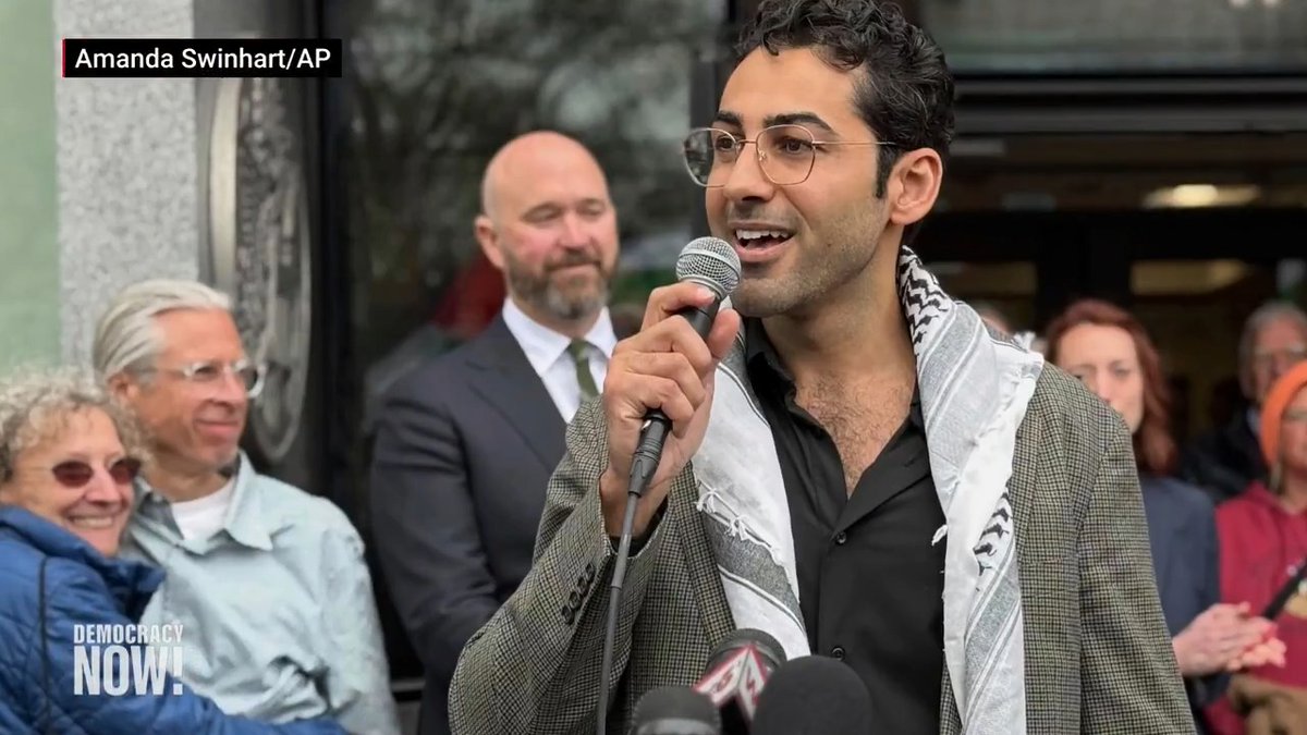 The U.S. Board of Immigration Appeals has reinstated deportation proceedings against Mohsen Mahdawi, a graduate student at Columbia University who was detained last April for his outspoken support for Palestinian rights. Mahdawi is a green card holder who grew up in a refugee camp in the occupied West Bank. At Columbia, he served as co-president of the Palestinian Student Union and president of the Buddhist Association. In April of 2025, masked and hooded ICE agents detained him when he appeared for what he believed would be a naturalization interview in Vermont. He spent two weeks in ICE custody before a federal judge ordered his release.