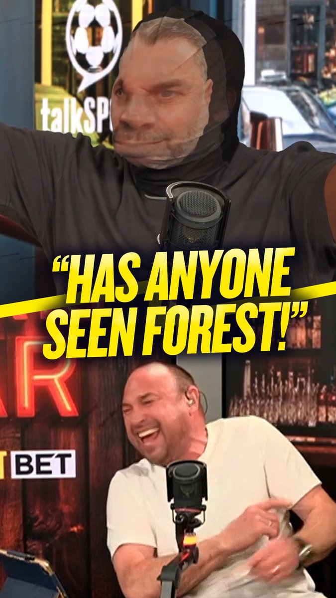 Gabby nearly broke O'Hara &amp; Cundy when he put on the Ange mask and did his own Has Anyone Seen Nottingham Forest 🤣 🤣