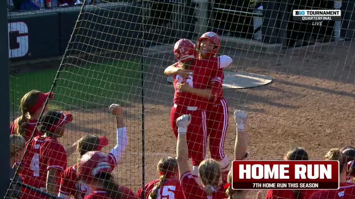 Emily Bojan with the NO-DOUBTER 💣😤 Wisconsin Softball extends the lead to 5-7 👀 📺: Big Ten Network