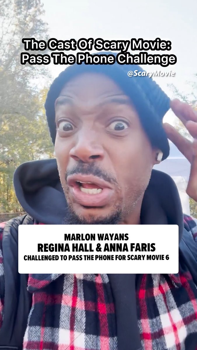 🤳👀 Marlon Wayans, Regina Hall &amp; Anna Faris Challenged To Pass The Phone For Scary Movie 6. 🎥: X/ScaryMovie