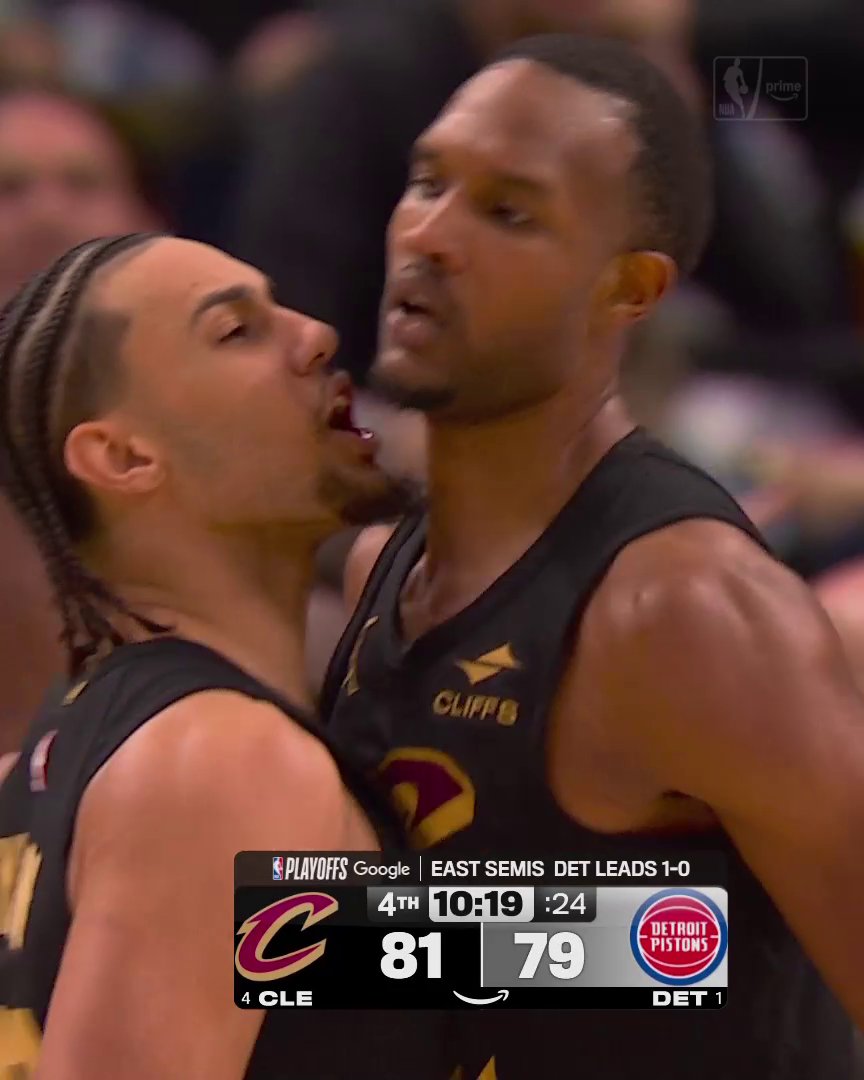 MOBLEY SLAM. CAVS LEAD IN GAME 2 👀 Watch the thrilling finish in Detroit now on @primevideo 🍿