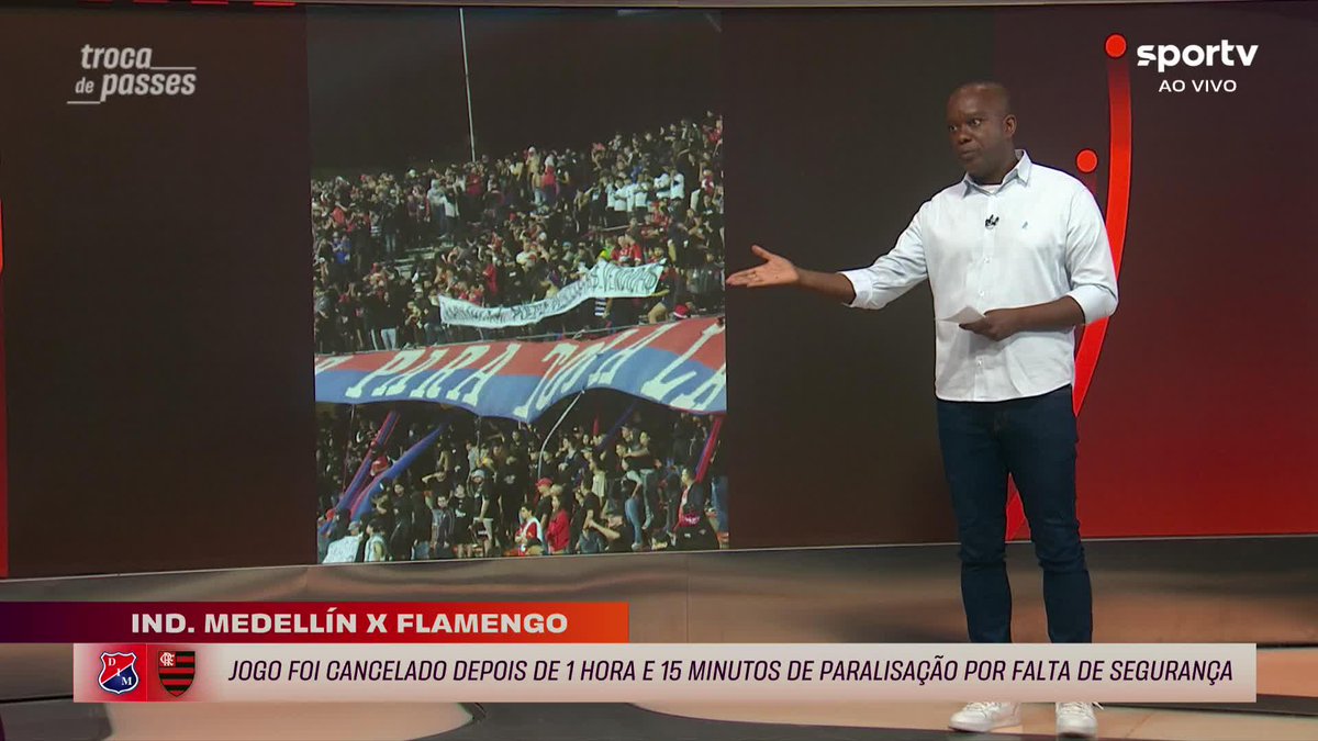 Tendência é que Flamengo seja declarado vencedor do jogo contra o Independiente Medellín por 3 a 0, explica PC de Oliveira. #trocadepasses