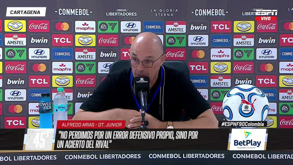 "A mi no me define ni ganar ni perder. Cuando pierdo me levanto con más ganas. Hay que ir por el BICAMPEONATO" Alfredo Arias, DT del Junior. ▶️ No te pierdas #ESPNF90Colombia en el Plan Premium de #DisneyPlus
