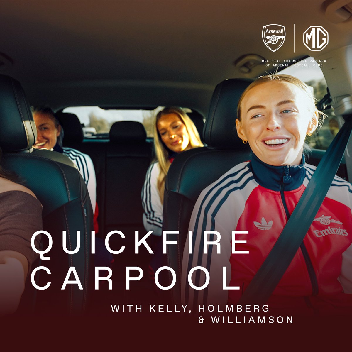 💬 “Got any snacks…?” 🤣 Leah Williamson, Chloe Kelly and Smilla Holmberg get chauffeured around in the MG HS Hybrid+ while answering some quickfire questions 🚘 🤝 @mgmotor