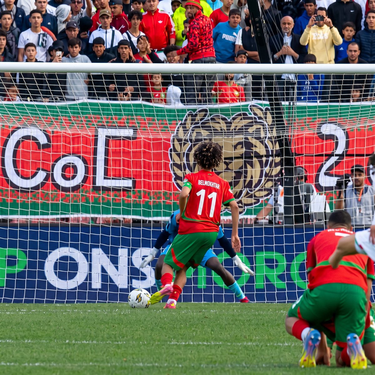 Ilies Belmokhtar 🇲🇦 Dernier tir de la séance, finale 2025… et un Panenka d’un sang-froid glacial. #TotalEnergiesAFCONU17