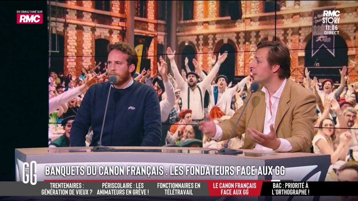 ➡️ Un journaliste de France Inter dit avoir été témoin de gestes qui s'apparentent à des saluts nazis et des propos racistes dans un banquet du Canon Français à Caen. 🎙️ Le Le Canon Français répond au micro des GG #GGRMC