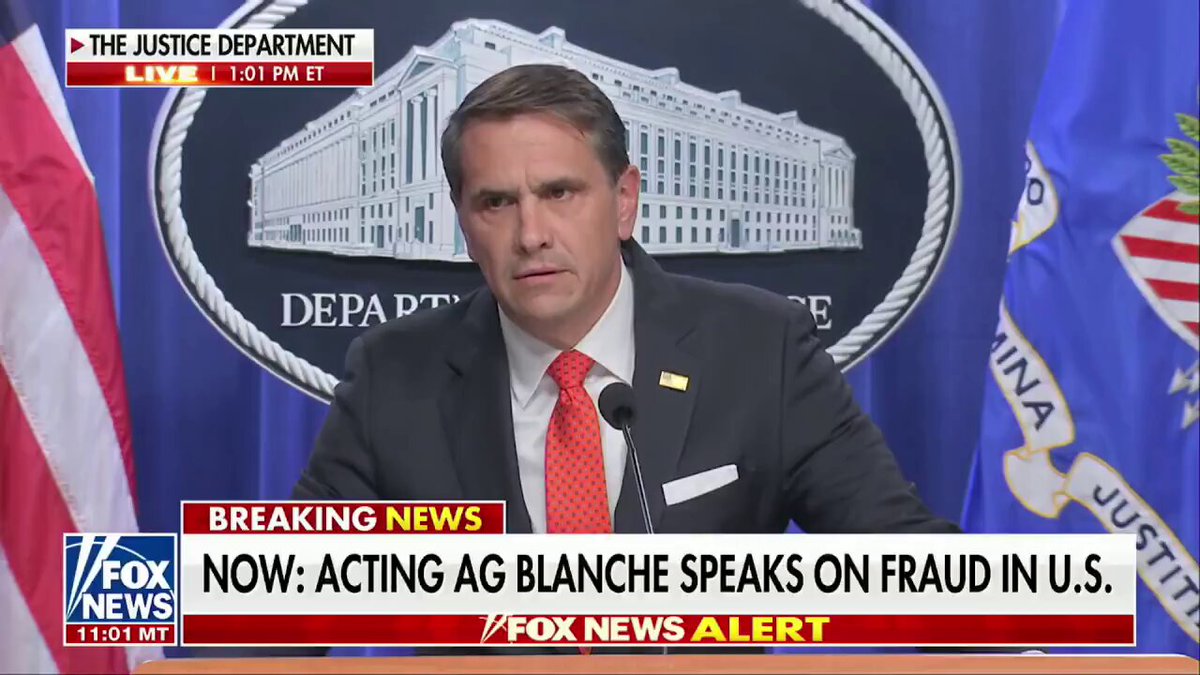 🚨 HOLY CRAP! In only the last couple days, the Trump DOJ has obtained guilty pleas and a sentencing for fraudsters — totaling $500 MILLION+ in healthcare and COVID fraud The anti-fraud task force is hitting the ground running. I voted for this. Keep destroying fraud nationwide 🔥 ACTING AG TODD BLANCHE: "A criminal defendant was sentenced and the department obtained two additional guilty pleas in matters totaling over half a billion dollars in health care and COVID fraud." "If you think about that, just since yesterday we had a guilty plea in a 160 million dollar health care enrollment fraud scheme and a sentencing in a 100 million dollar COVID-19 fraud and a guilty plea in a 160 million dollar health care fraud scheme as well." "Each of these cases represents countless hours of dedication from the prosecutors and the federal agents and local law enforcement who work them."