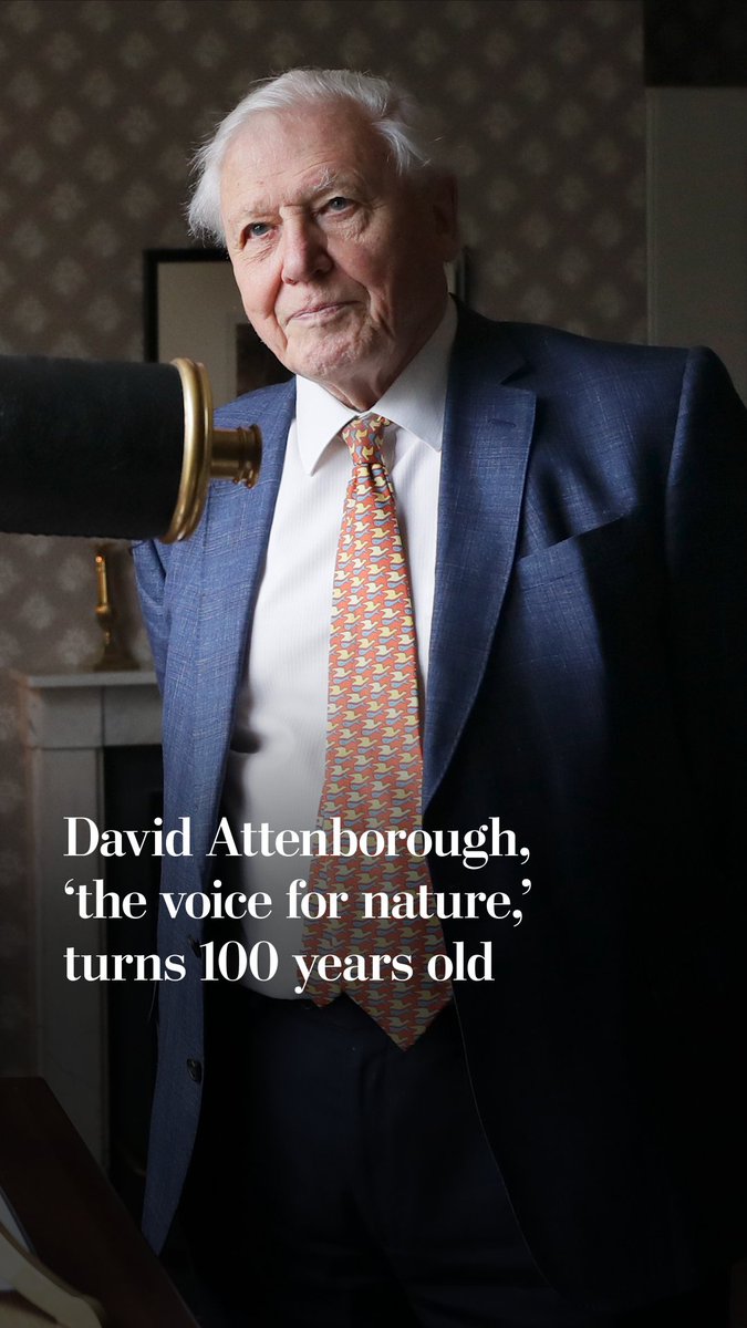 Sir David Attenborough, who has been documenting nature for more than six decades, turned 100 on Friday. His TV series — such as “Life on Earth,” “The Living Planet” and “Planet Earth” — have taken viewers to every corner of the globe.
