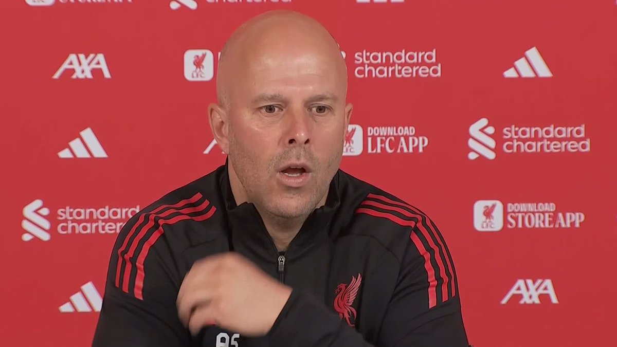 ''The aim is to qualify for the Champions League'' Arne Slot discusses what he expects from Liverpool as they aim to close to season strongly 🔴