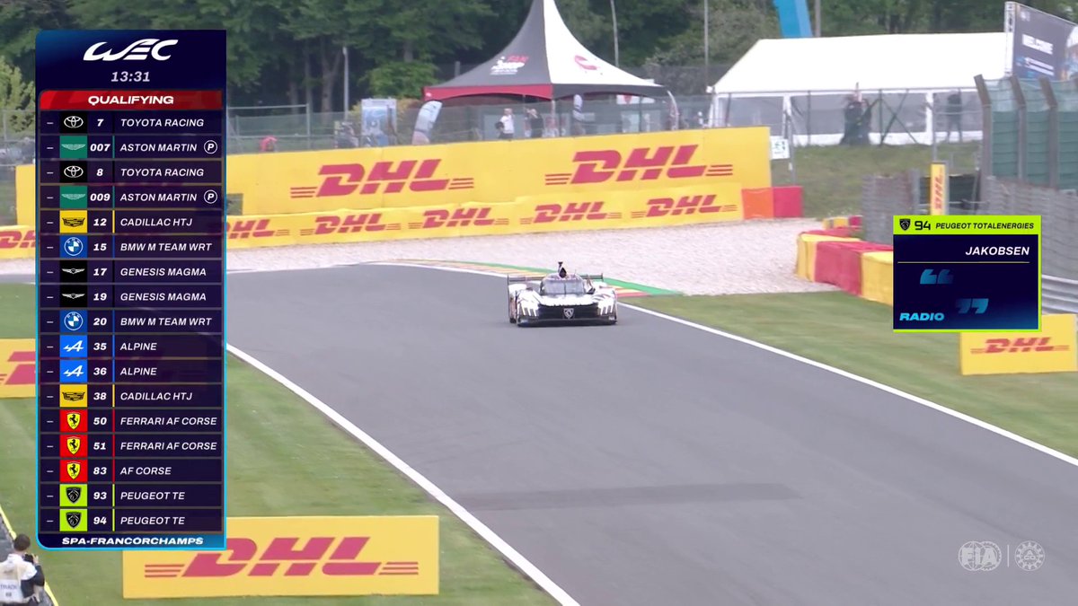 Definitely NOT the start Peugeot Sport wanted in Quali 😬 Malthe Jakobsen spins on the out lap and picks up a flat spot. Can he recover and salvage a strong lap? Tune in now at to find out! 🎥 #WEC #6HSpa #Peugeot