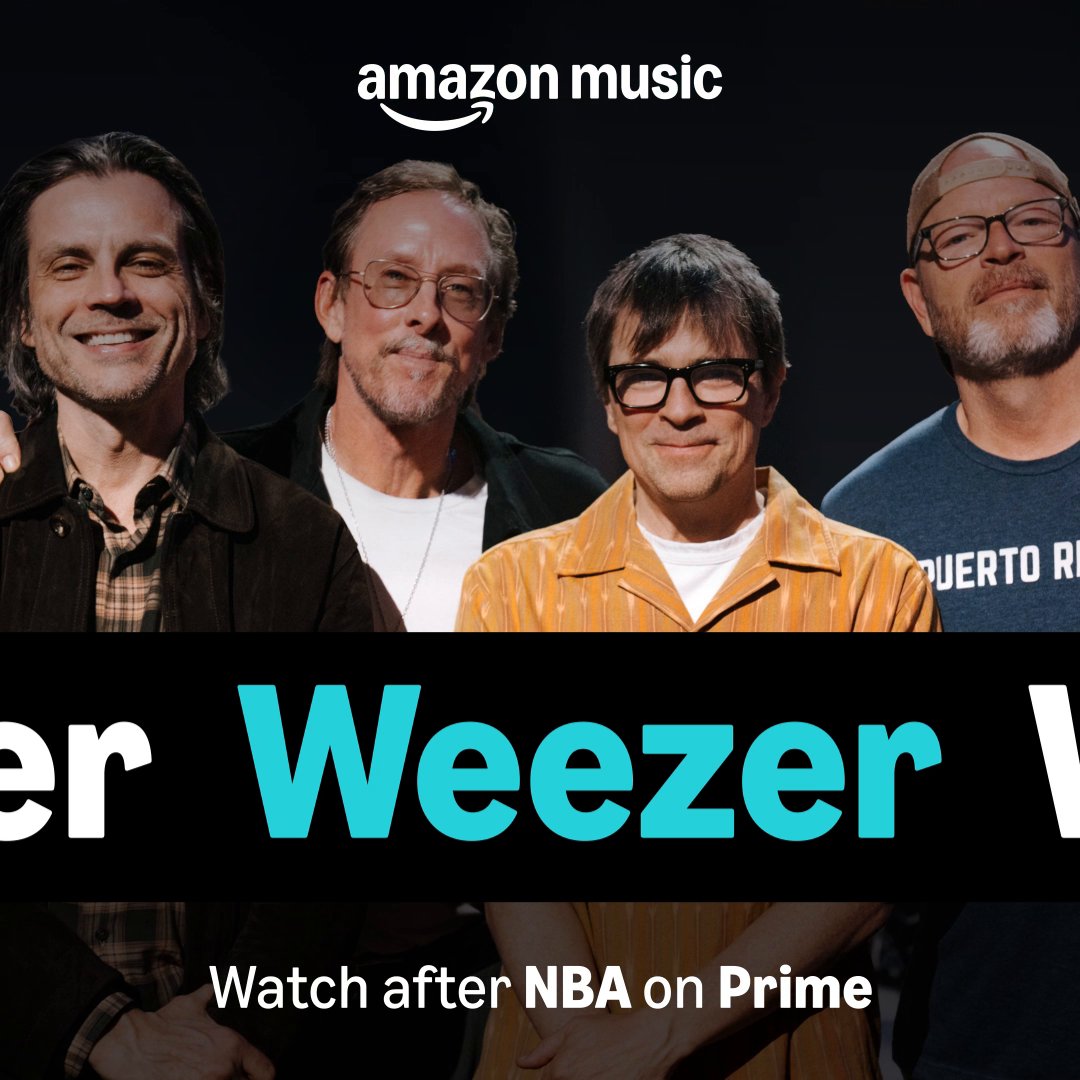 watch @weezer hit the court on @primevideo after @nbaonprime Mon 5/11