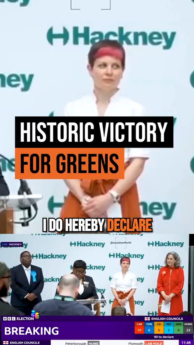 The Greens crushed Labour in Hackney. The politics of hope defeated the politics of fear 💚 Congratulations Zoë Garbett!