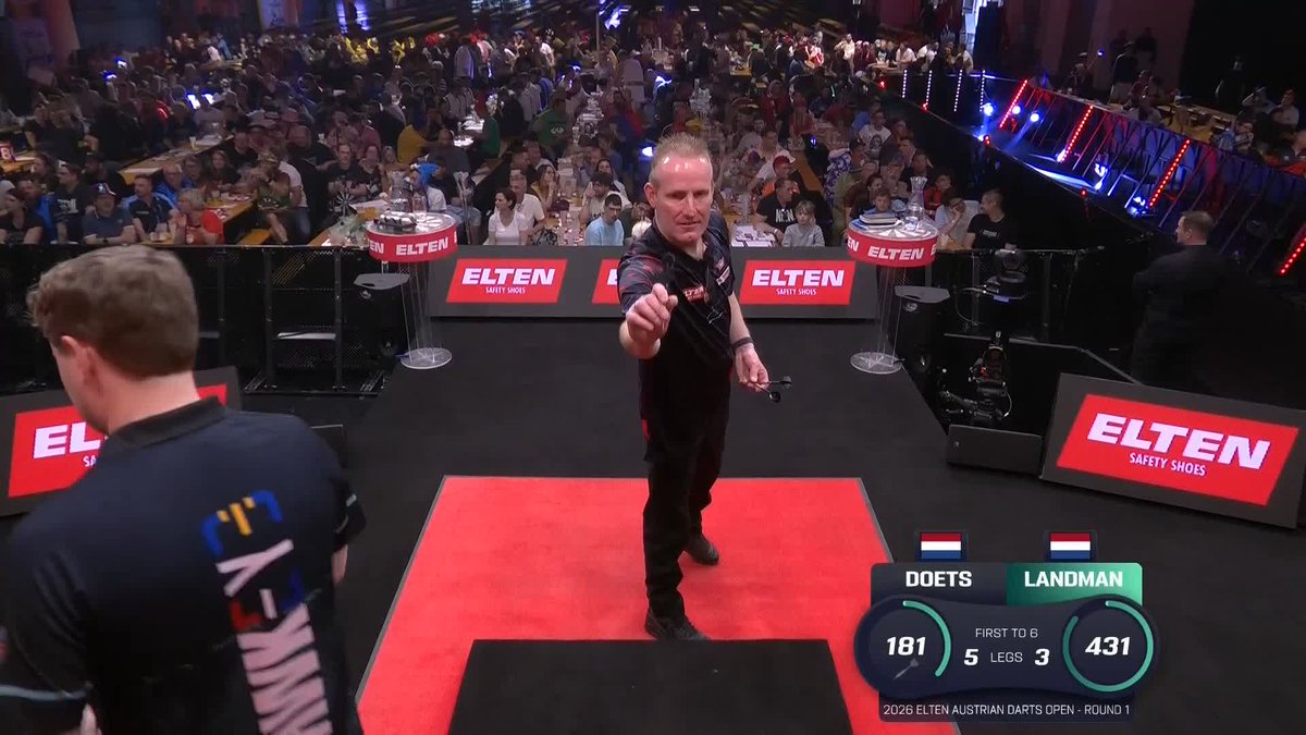 DOETS THERE IT IS! Kevin Doets completes the afternoon session, as the Dutchman beats his compatriot Chris Landman 6-3! 📺 #ET6