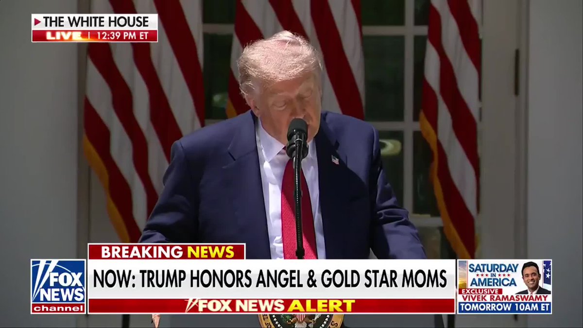 HAPPENING NOW: President Trump honors "strong and truly heroic" Angel and Gold Star mothers ahead of Mother’s Day, paying tribute to those who have suffered profound loss. "We celebrate Mother's Day, honoring the women who raised us and all of the wonderful mothers in our lives for millions of American families, Sunday will be filled with love and gratitude and joy." "And today we're honored to be joined by many strong and truly heroic moms who have stood up for their children, both in life and in a very profound loss."
