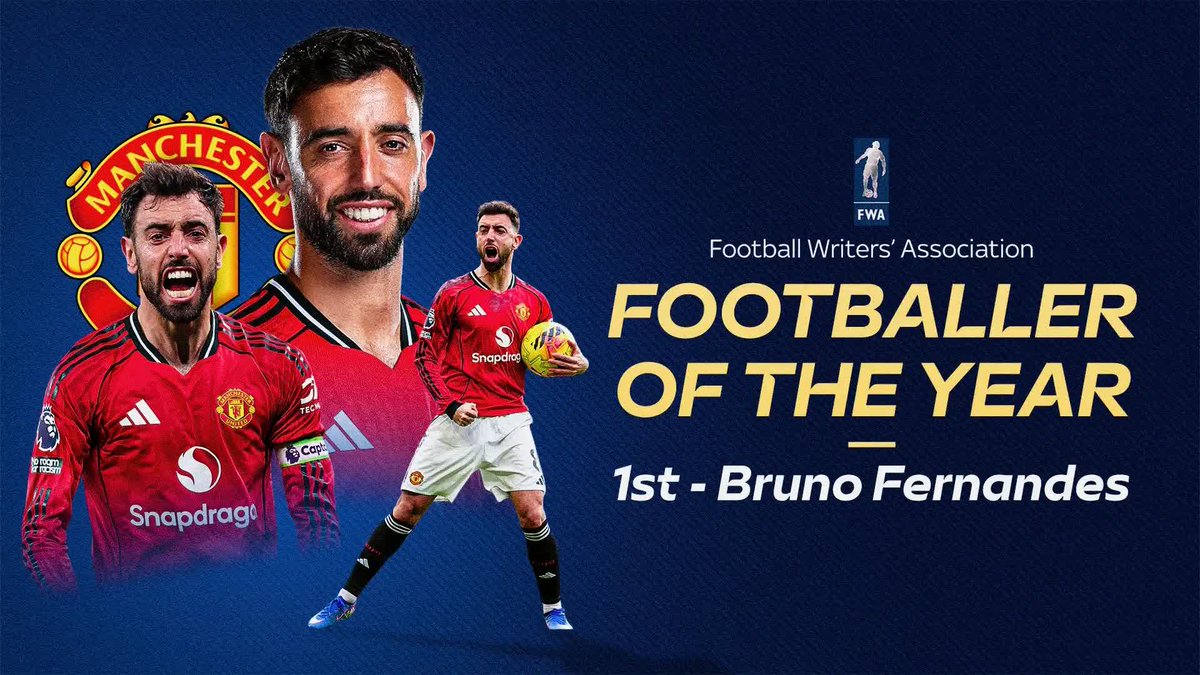 BREAKING: Man United's Bruno Fernandes named Football Writers' Association Footballer of the Year 🔴🏆🇵🇹