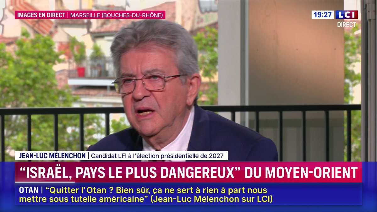 🗣️ "Moi, Président, celui qui nous frappe là où nous mettons des militaires sera frappé", affirme Jean-Luc Mélenchon