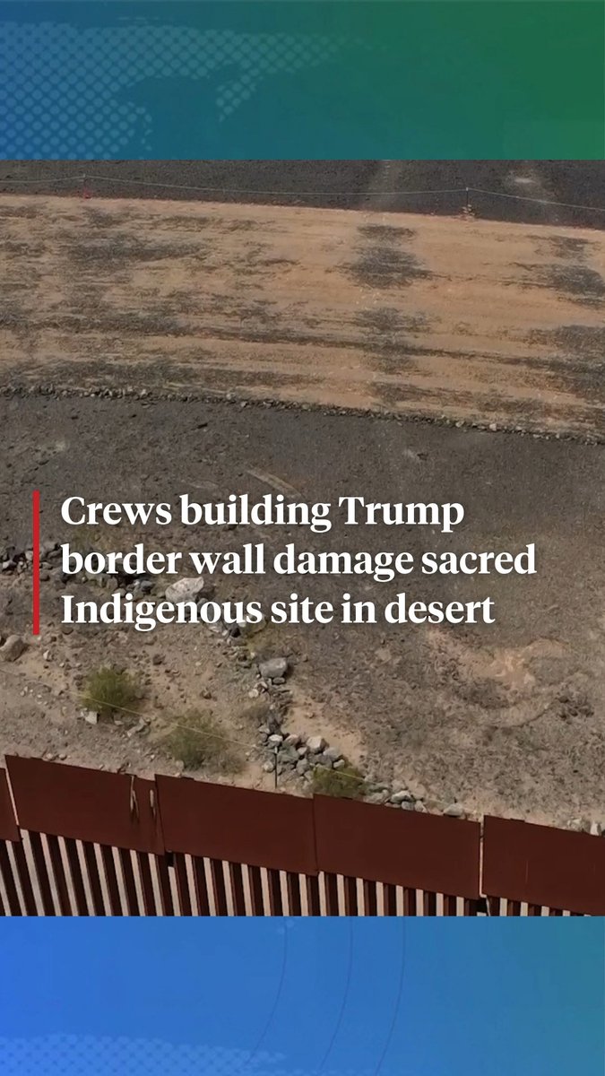 Construction crews in Arizona building President Trump's expanded border wall have razed a portion of a Native American archeological site in the Sonoran Desert estimated to be at least 1,000 years old. Aerial photos reveal that bulldozers caused extensive damage to a massive etching in the desert sand known as an intaglio, which holds special significance for the Hia-Ced O'odham people.