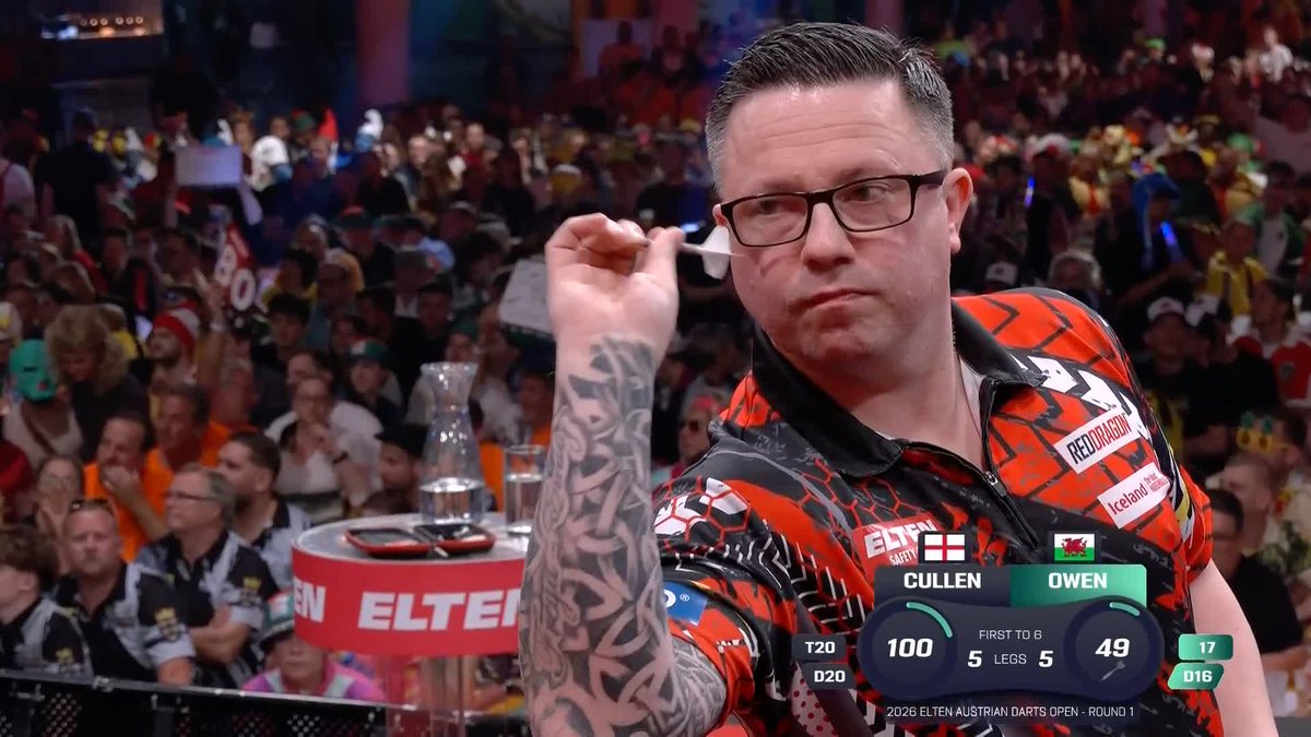 OWEN PIPS CULLEN! 🏴 Rob Owen gets a huge win in his first European Tour match of 2026, edging past Joe Cullen in a last-leg decider! 📺 #ET6