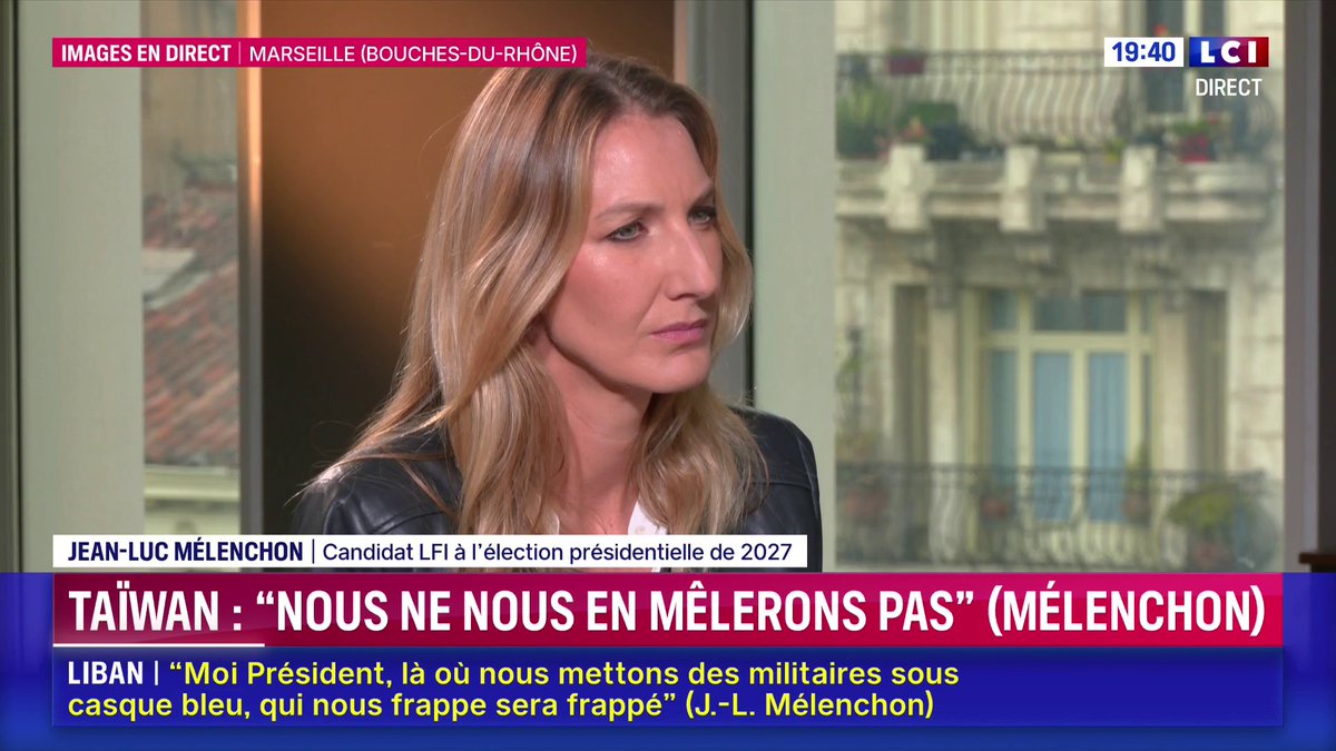 🗣️ "Taïwan, c’est la Chine", lance Jean-Luc Mélenchon 💬 "Si la Chine prend Taïwan et si je suis élu président de la République, nous ne nous en mêlerons pas. Nous ne ferons jamais la guerre à la Chine."