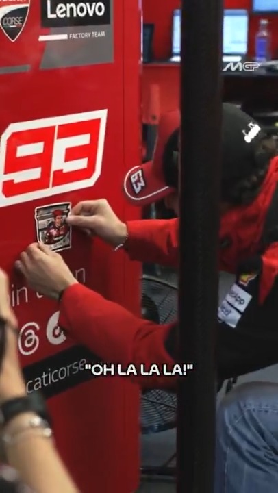 The Marc Márquez and Pecco Bagnaia's personalised stickers for the #FrenchGP 🇫🇷 you didn't know you needed! 😂 P.S: we want a couple, please 🙏 #MotoGP