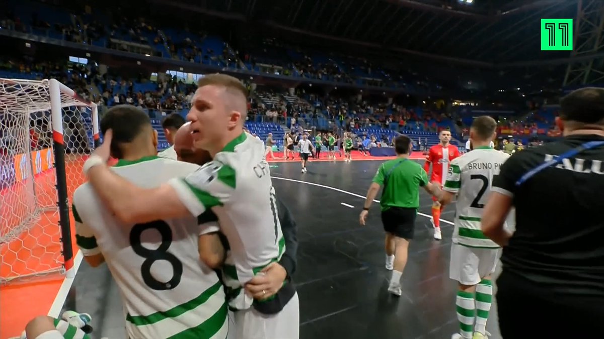O momento em que o Sporting se apura para a final da Champions League de futsal pela oitava (!) vez.
