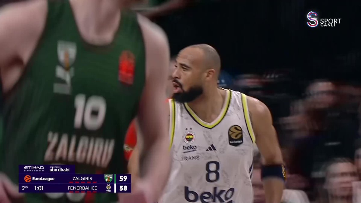 3.Çeyrek Sonucu: Zalgiris-Fenerbahçe Beko: 62-61