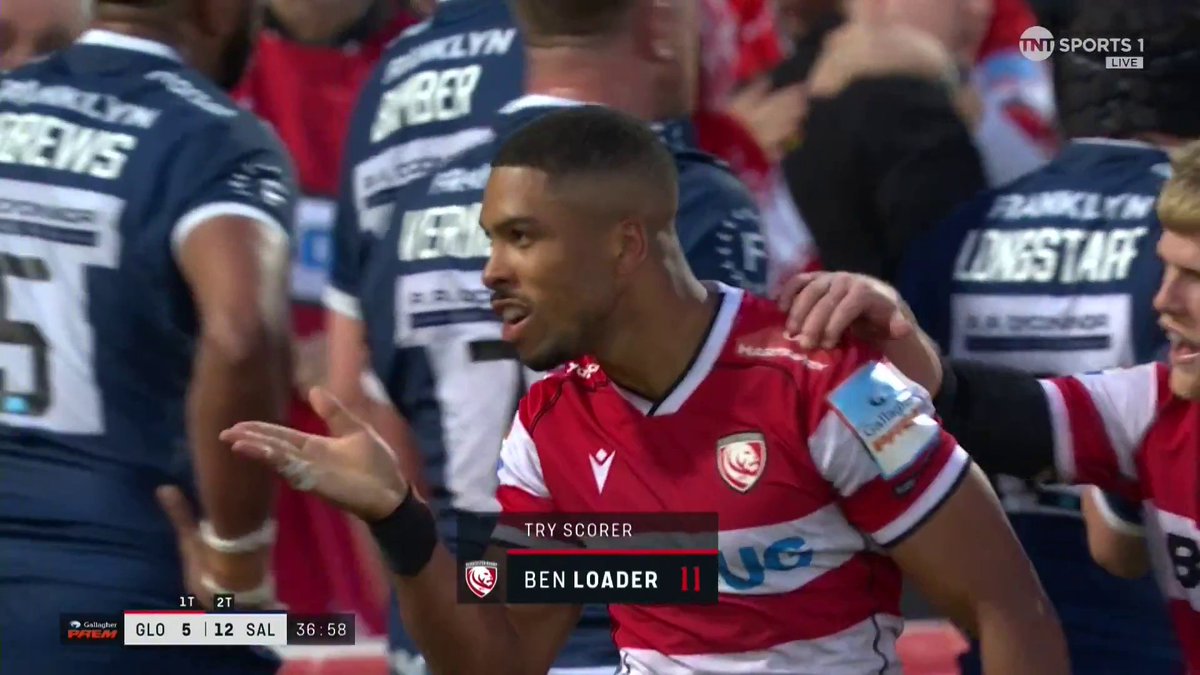 Pure power from Ben Loader 💪 Nobody can stop the Gloucester Rugby 🍒 man from there!