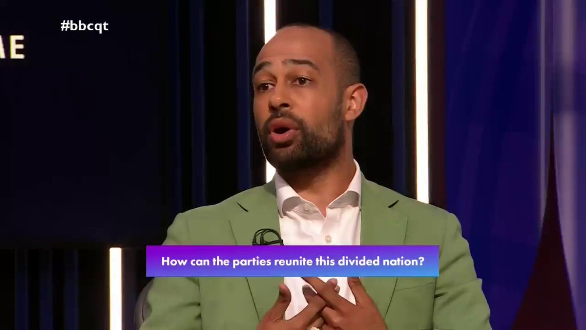 “This is what drives people crazy about politicians… we need to move away from the politics of division and anger” Liberal Democrat Josh Babarinde says we must stop “weaponising” fears for political gain, and focus on “getting things done” for the UK #bbcqt