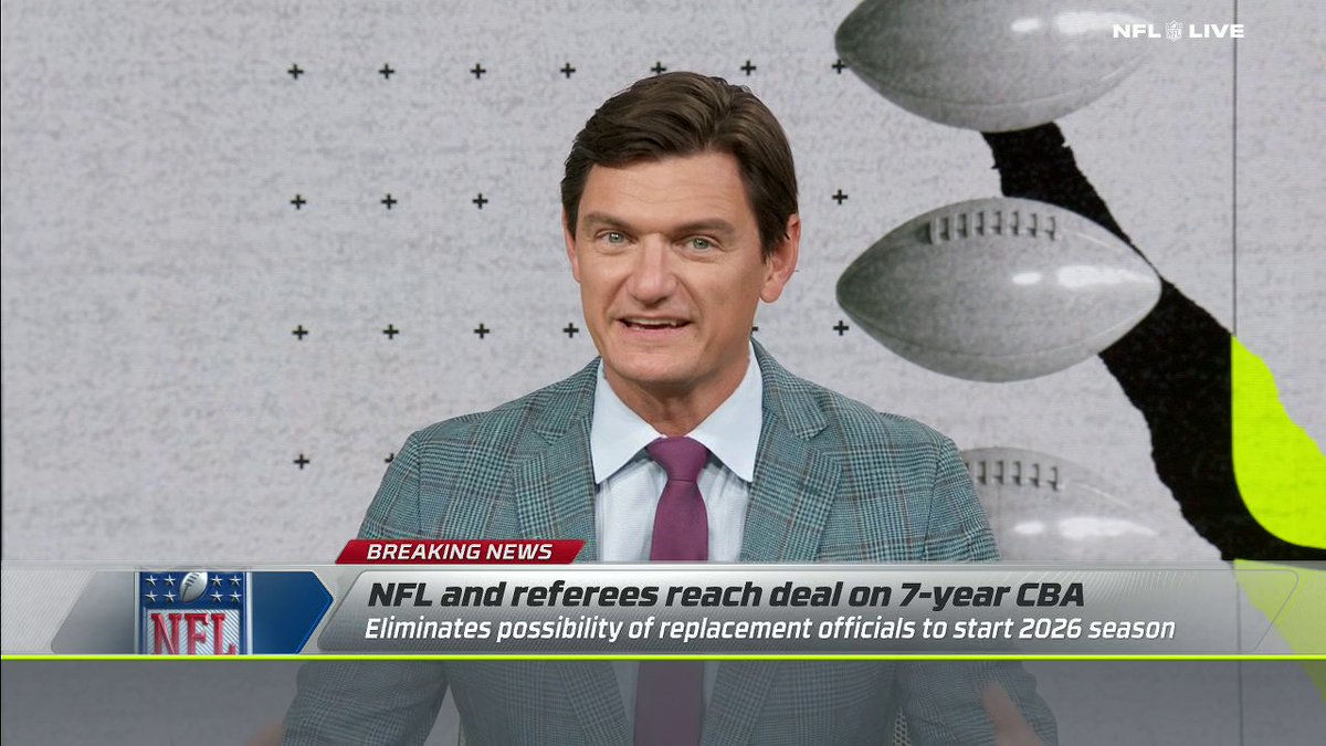 .Jeremy Fowler reacts to the seven-year collective bargaining agreement with the NFL and NFL Referees Association 🤝