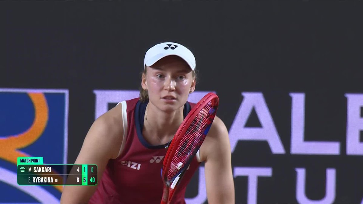 Rybakina Sets Sail! ⛵ Elena Rybakina cruises past Sakkari in straight sets 6-4, 6-1. #IBI26