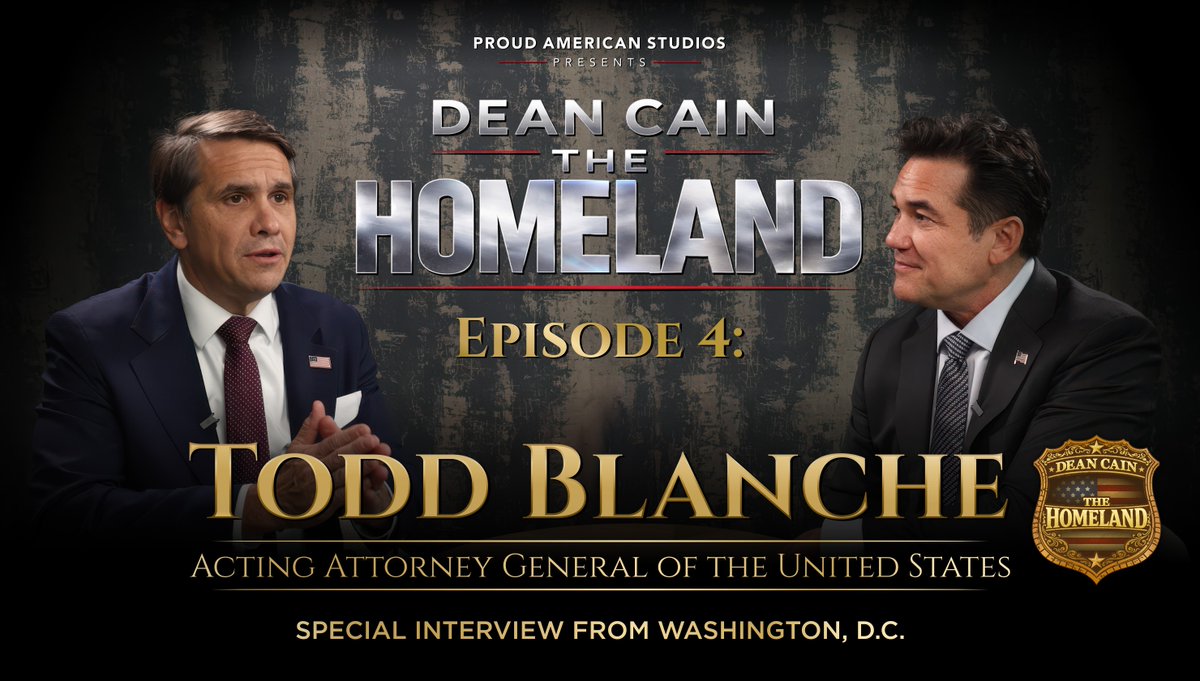 Prosecutors who won't prosecute. Citizenship fraud. A weaponized DOJ under Biden and Garland. Acting AG Todd Blanche just addressed all of it with Dean Cain. Episode 4 of The Homeland streaming now.👇