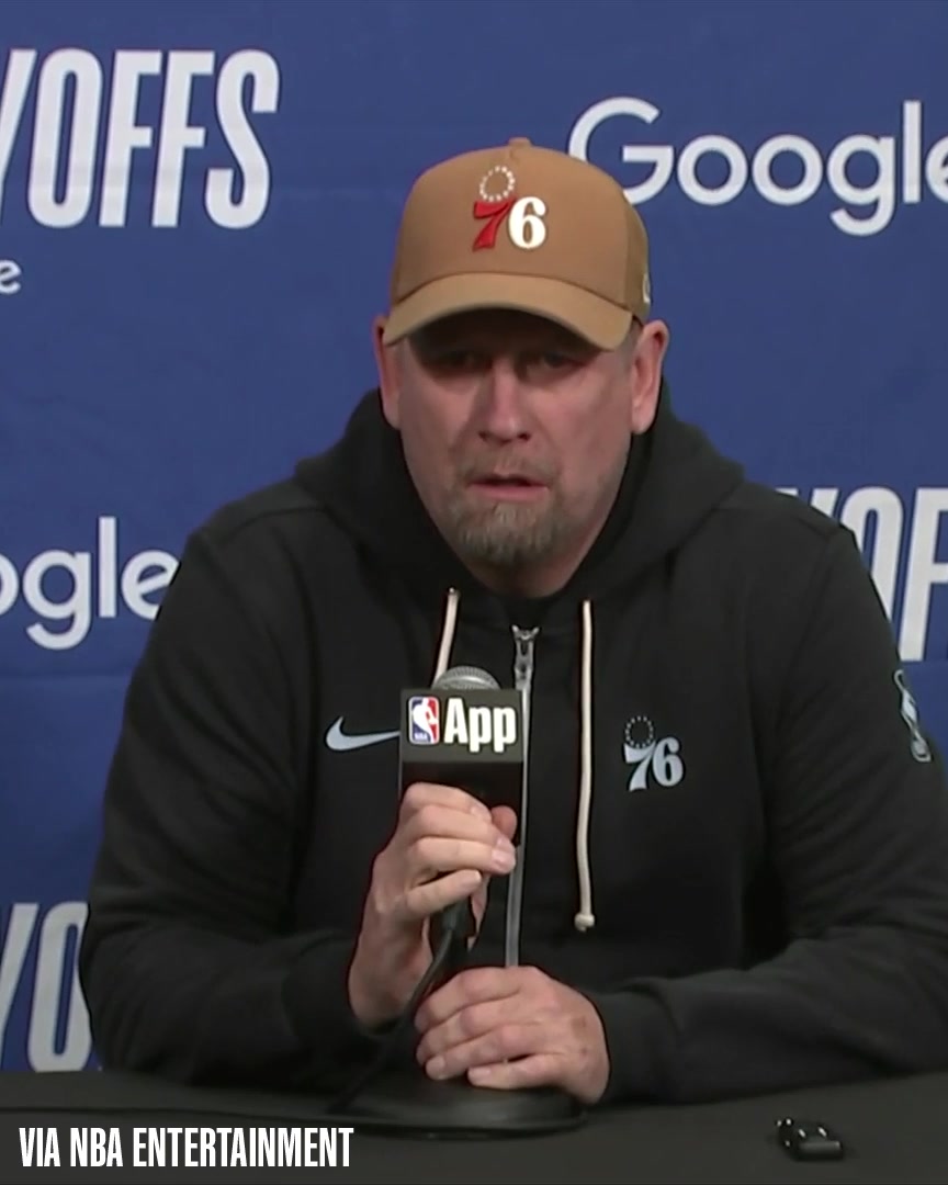 Nick Nurse on Joel Embiid (ankle, hip) pregame: "He's getting better ... I think he's going to give it a shot here. He's going to get one last check here to see where he's at."