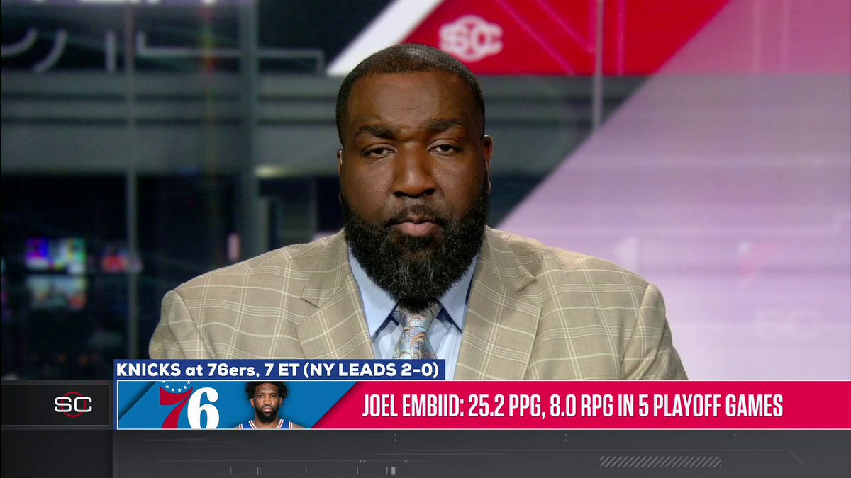 ESPN analytics give the Knicks a 97% chance to win the series Kendrick Perkins says Joel Embiid is the 76ers' 'biggest key' to upset New York ✍️