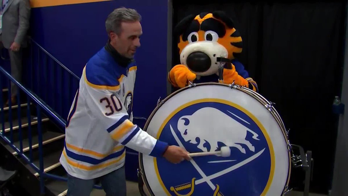 RYAN MILLER BANGING THE PREGAME DRUM, HE WAS THE STARTER THE LAST TIME BUFFALO WAS IN THE 2ND ROUND!!!! 🥁🥁🥁