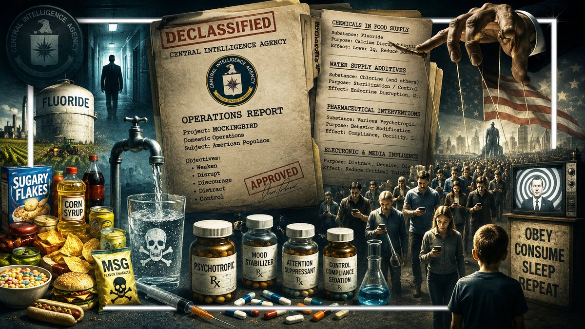 ⚠️HAPPENING NOW: Recently Declassified CIA Documents Reveal How The Agency Targeted The American People Through Food, Water, & Medicine To Poison & Dumb Down The Population To Make Us More Subservient To Their Depopulation Agenda! Government Documents Also Reveal Known Treatments To Counter The Effects Of Their Attack On Our Water-Based Biology This Is NEXT-LEVEL Must-Watch/Share Information! Edward Szall 🔴WATCH/SHARE THE LIVE X STREAM HERE: