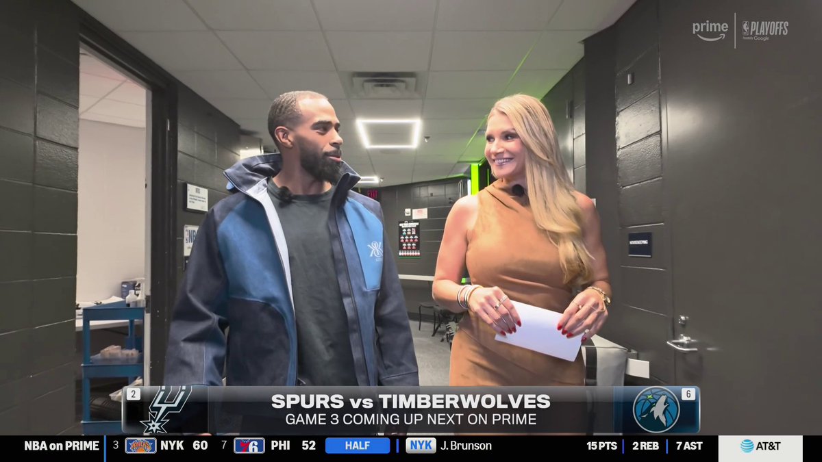 "I know that I don't necessarily get the ball as much as I used to ... but I can still dictate a lot of things that go on with our team." Mike Conley catches up with Allie Clifton ahead of Game 3 vs. Spurs and confirms Anthony Edwards is still his hero 😅