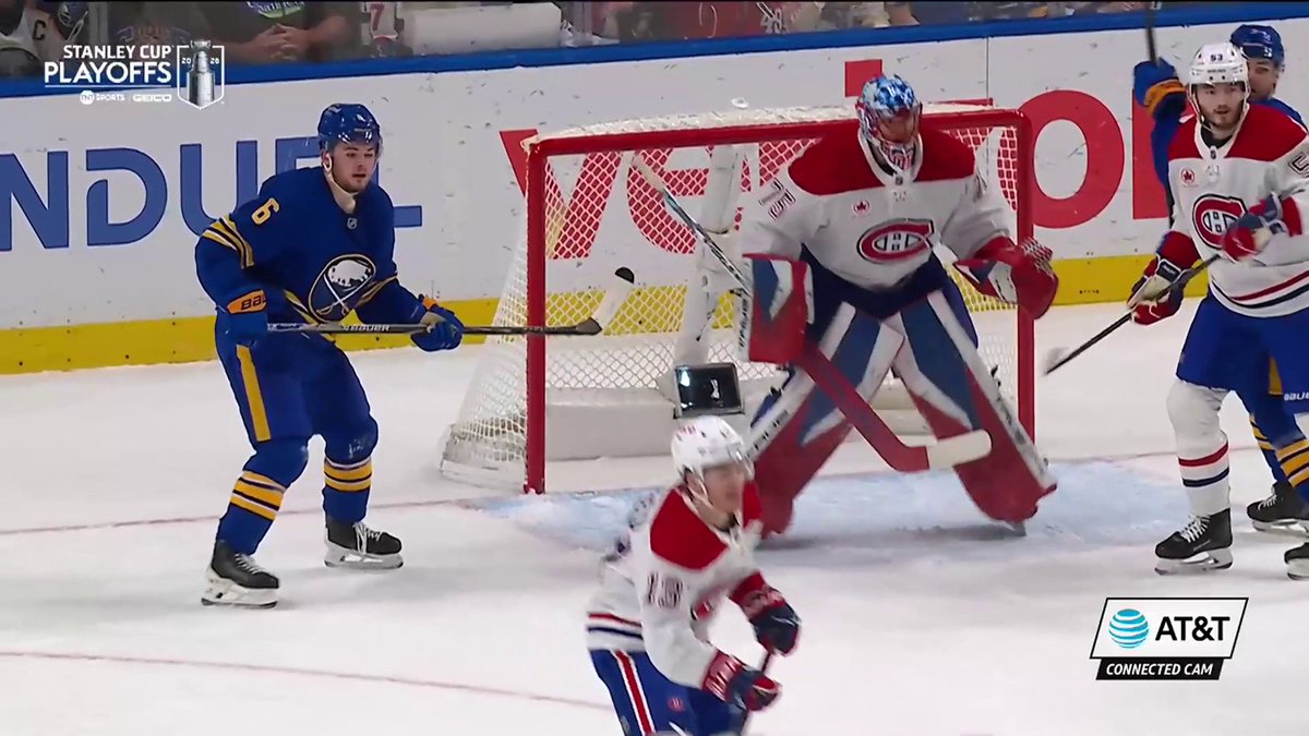 An INCREDIBLE effort by Zach Benson and he gets rewarded with a goal! 🚨 The Buffalo Sabres are on the board! #StanleyCup 🇺🇸: NHLonTNT 🇨🇦: Sportsnet &amp; TVA Sports