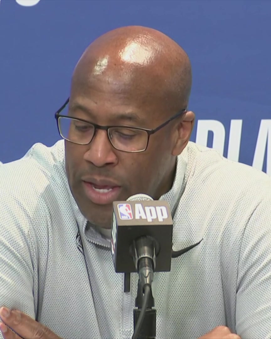 "I would not be doing my job if I didn't point out the continued work that Mikal is doing at the point of attack when it comes to Maxey" Mike Brown praises Mikal Bridges for his work on Tyrese Maxey: