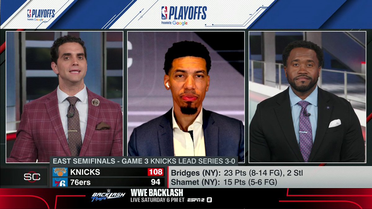 "Shoutout to Landry Shamet. ... Being an absolute pro." Danny Green details the importance of the backup guard stepping up in the Knicks' Game 3 victory 👏
