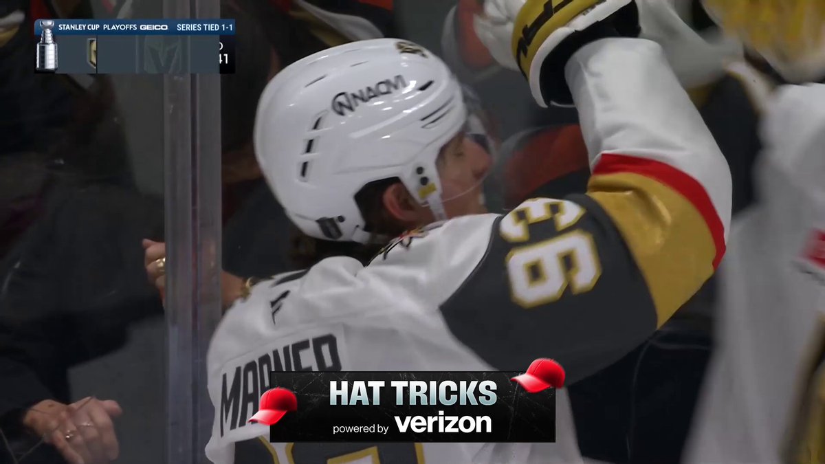 A NATURAL HAT TRICK FOR MITCH MARNER!!! 🚨🚨🚨 And it's his first hat trick in a #StanleyCup Playoffs game! Powered by Verizon
