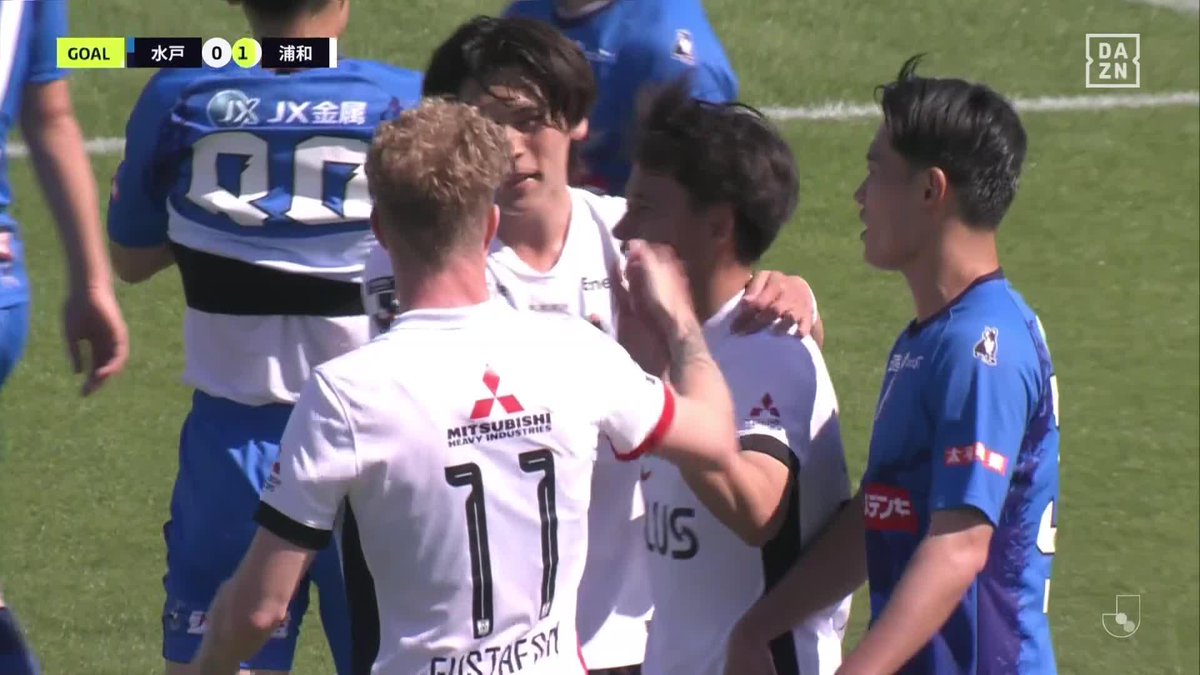 今日はセットプレーから🙌 シュートのこぼれ球を安居海渡が押し込んだ！ 田中達也監督体制・4連勝へ浦和が先制✅ 🏆 明治安田J1百年構想リーグ 🆚 水戸×浦和 📺DAZN ライブ配信中 #Ｊリーグ #だったらDAZN