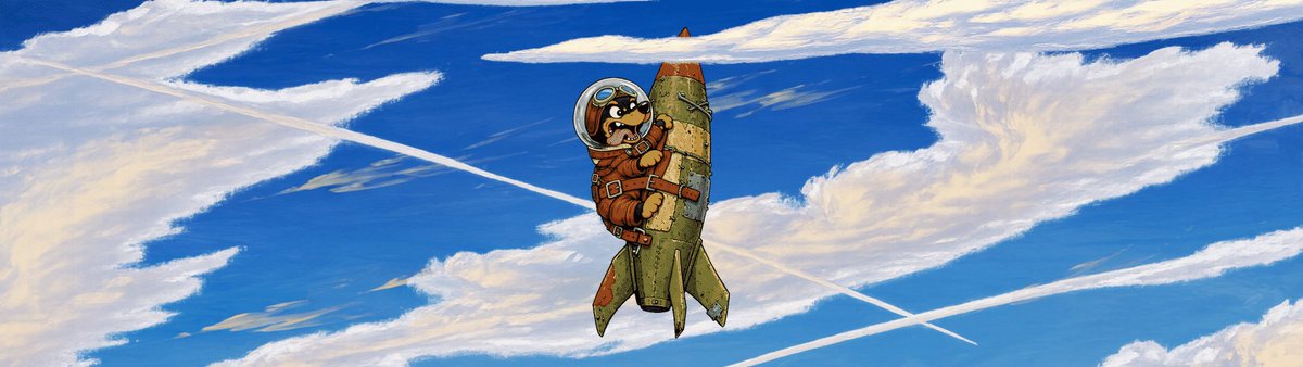 WIP — Wiener Launch aerial asset with all the layers, as promised 🚀 Second of the airborne volunteers. The Atmospheric Division accepts candidates of all temperaments. #WienerDefense #IndieDev #ダックスフンド