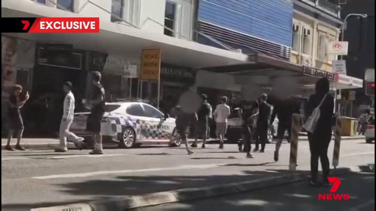 There have been wild scenes in the Brisbane CBD after hundreds of teens tried to copy a social media trend exploding around the world. They'd attempted to "speedrun" the Church of Scientology building, but when they couldn't get in, the group taunted police instead. Liam Bland