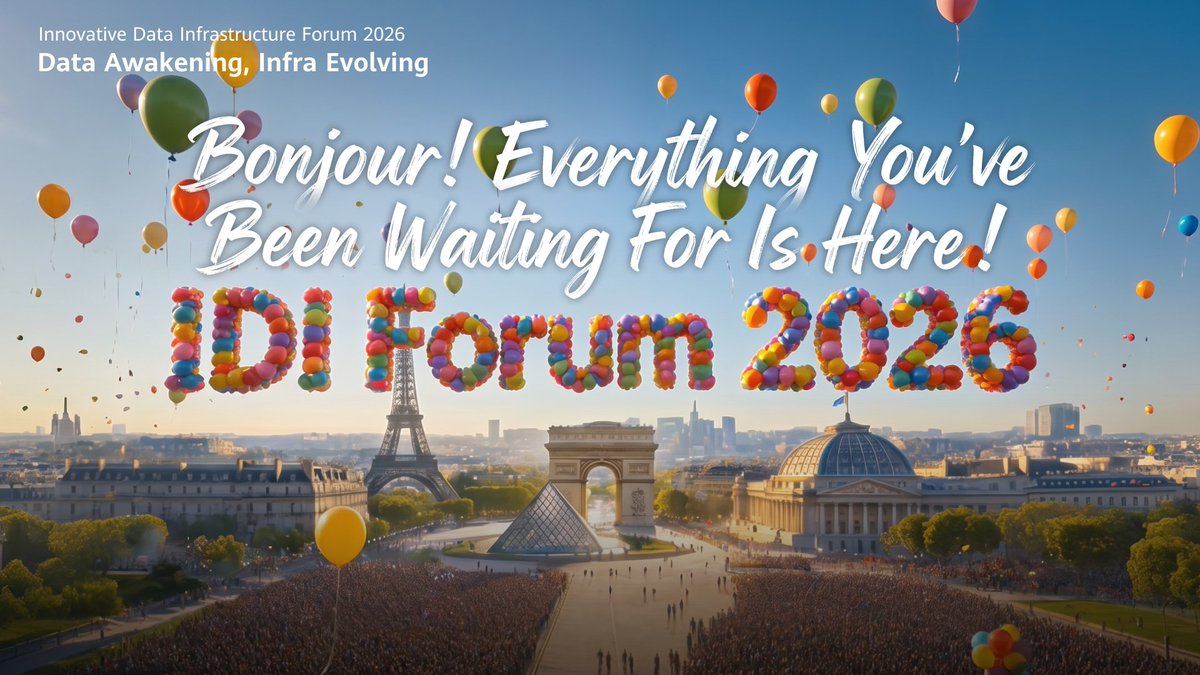 A sneak peek at Huawei IDI Forum 2026 in Paris: fresh perspectives on data storage, real-world technology innovation in action, and an immersive exhibition experience showcasing next-gen infrastructure. - Insight meets experience - Technology you can explore, not just read about - Built for what's next Follow the journey to Paris and see what's coming next.